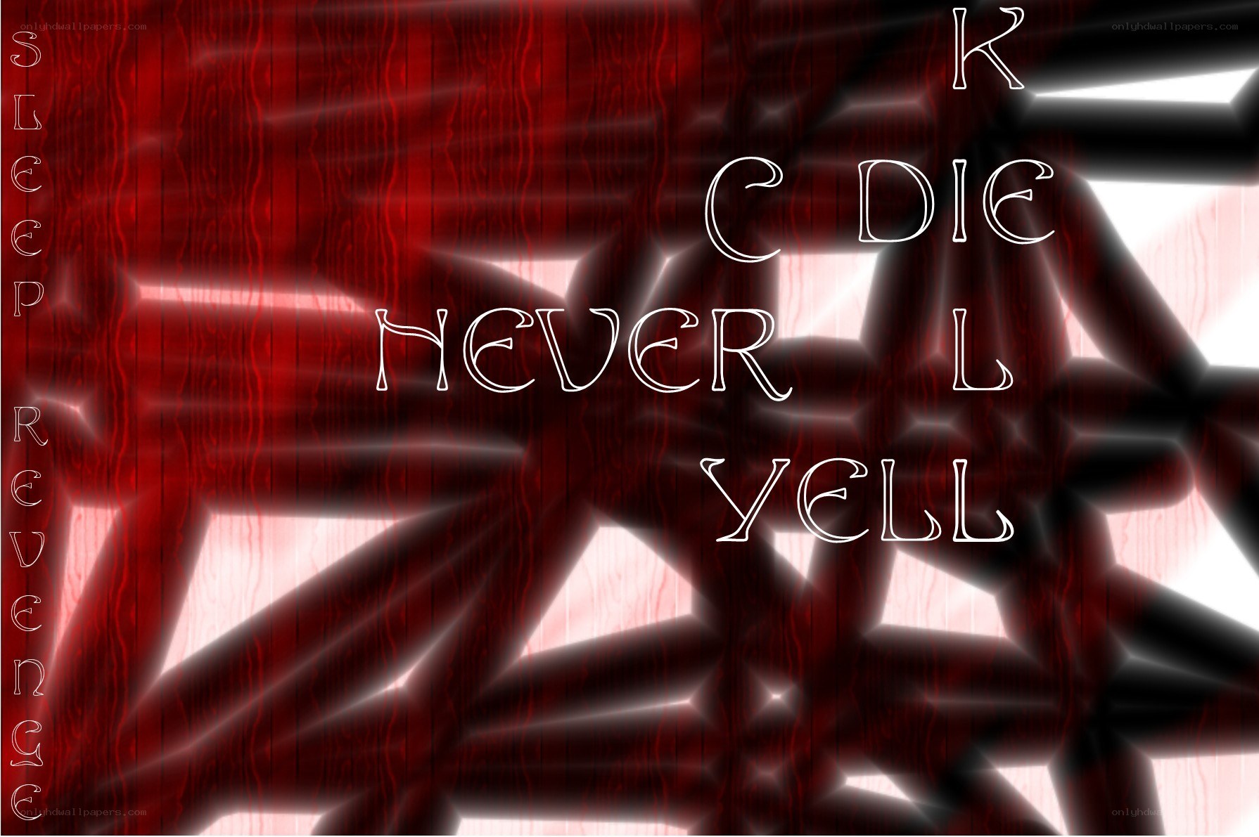 Dark red star with text