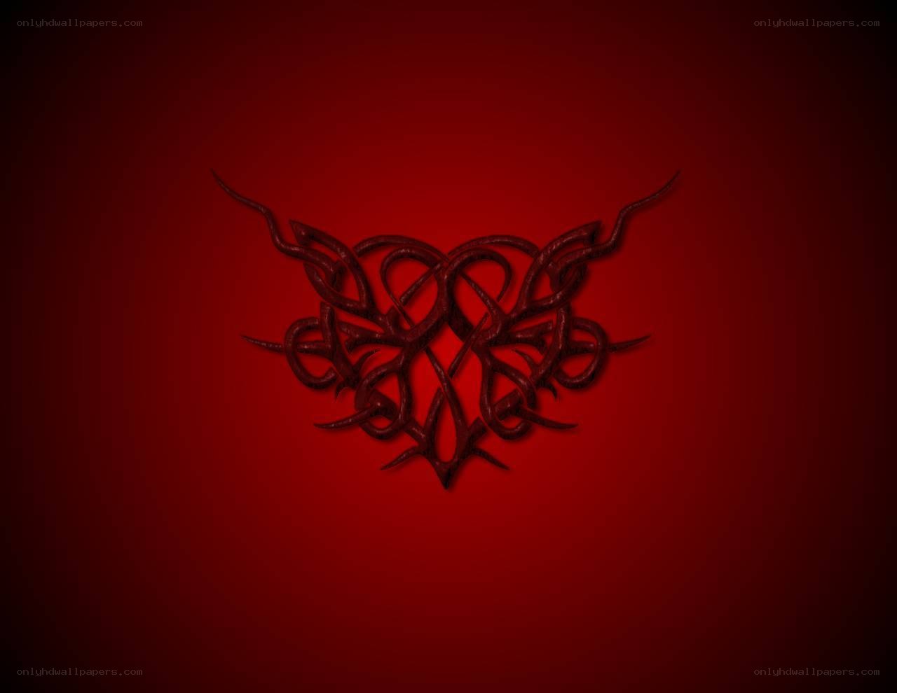 dark red tribal design