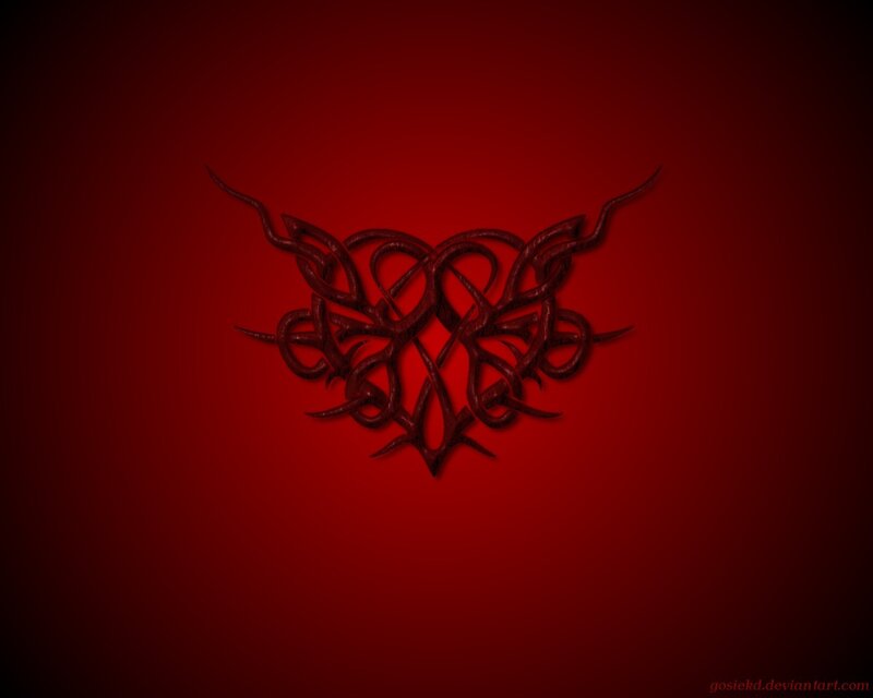 dark red tribal design