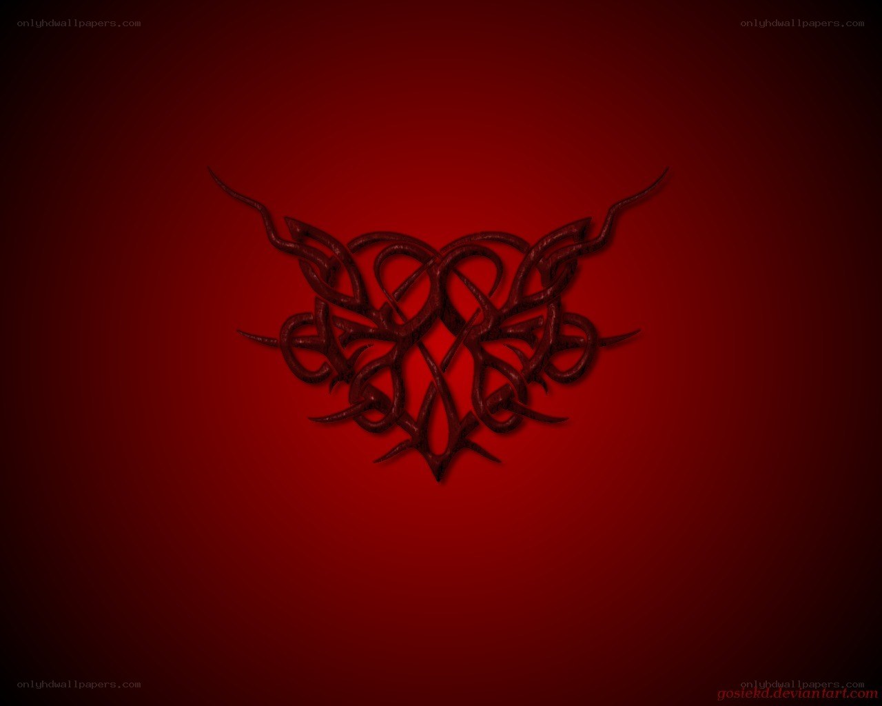 dark red tribal design