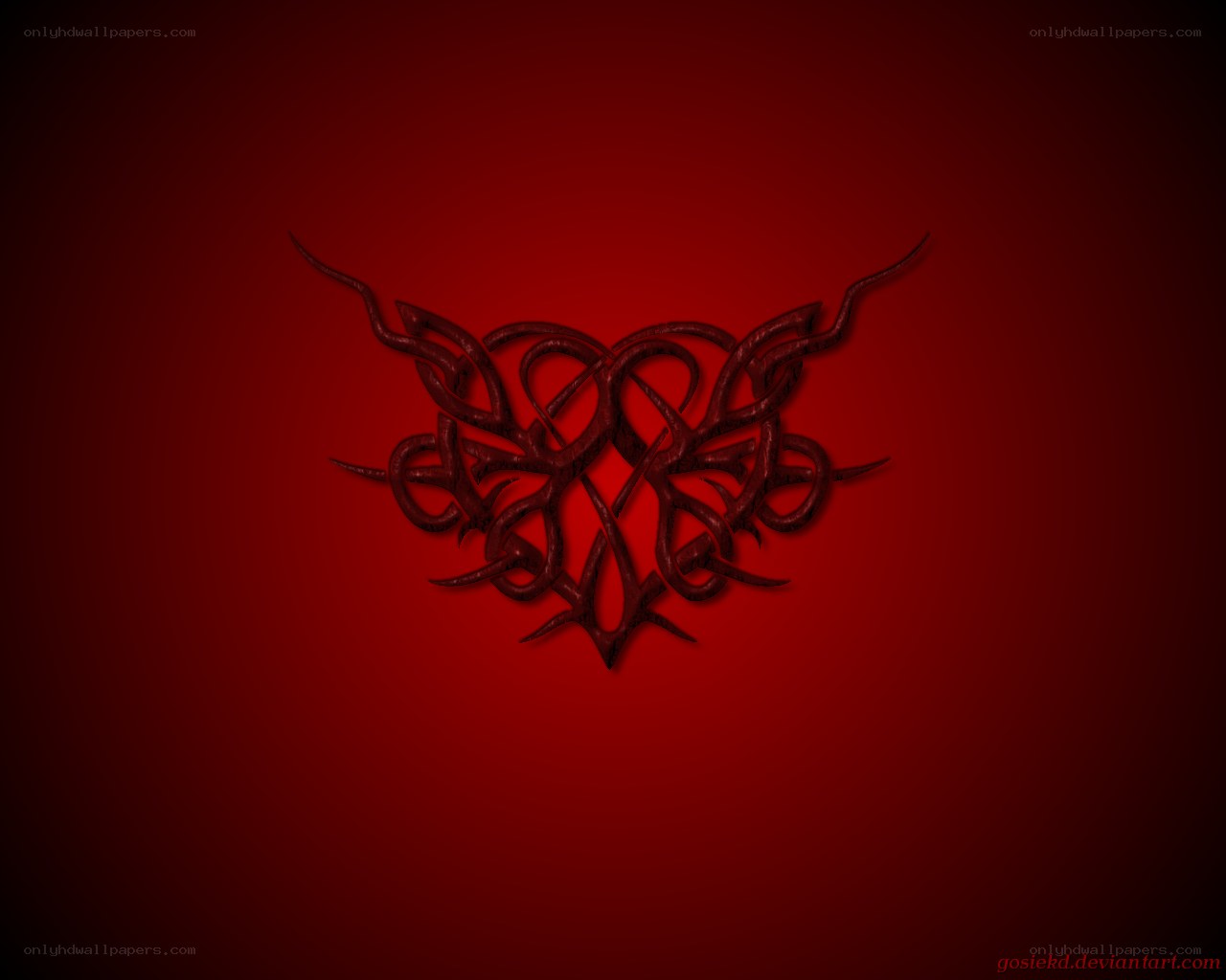 dark red tribal design