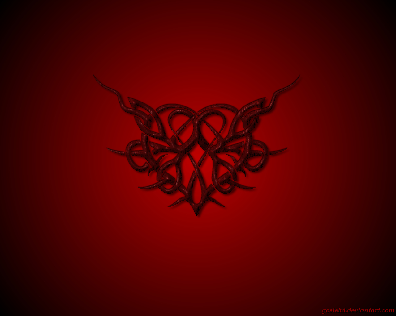 dark red tribal design