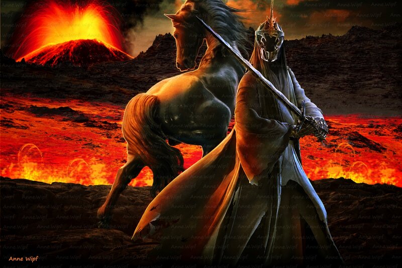 Dark Rider with Horse