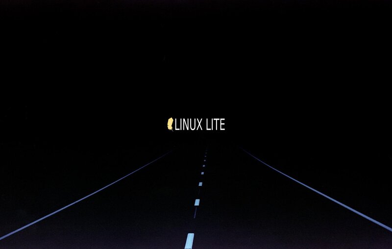 Dark Road at Night — Black, Minimalist