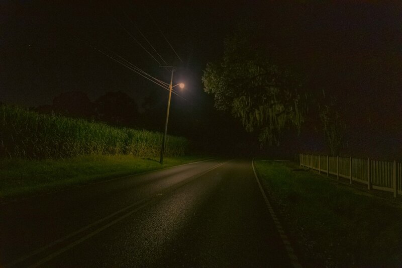 Dark Road at Night — Black, Quiet