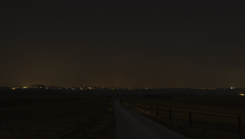 Dark Road at Night — Black