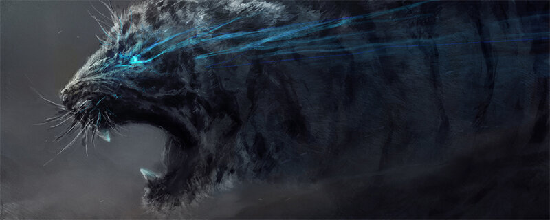 Dark Roaring Beast — Black