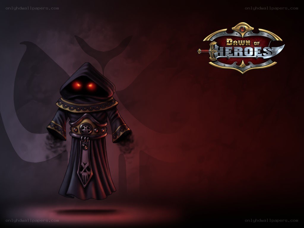 Dark robed character in game art