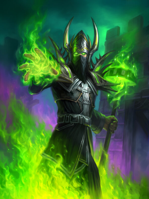 Dark Robed Figure — Green