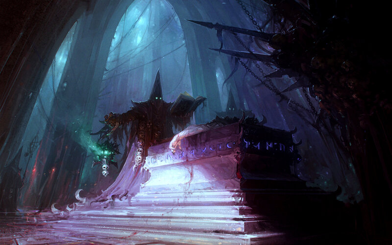 Dark Robed Figure on Throne