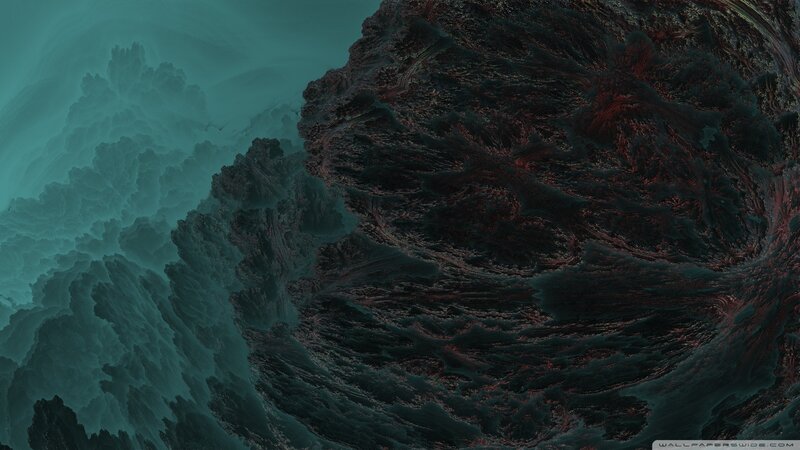 Dark Rocky Landscape — Teal