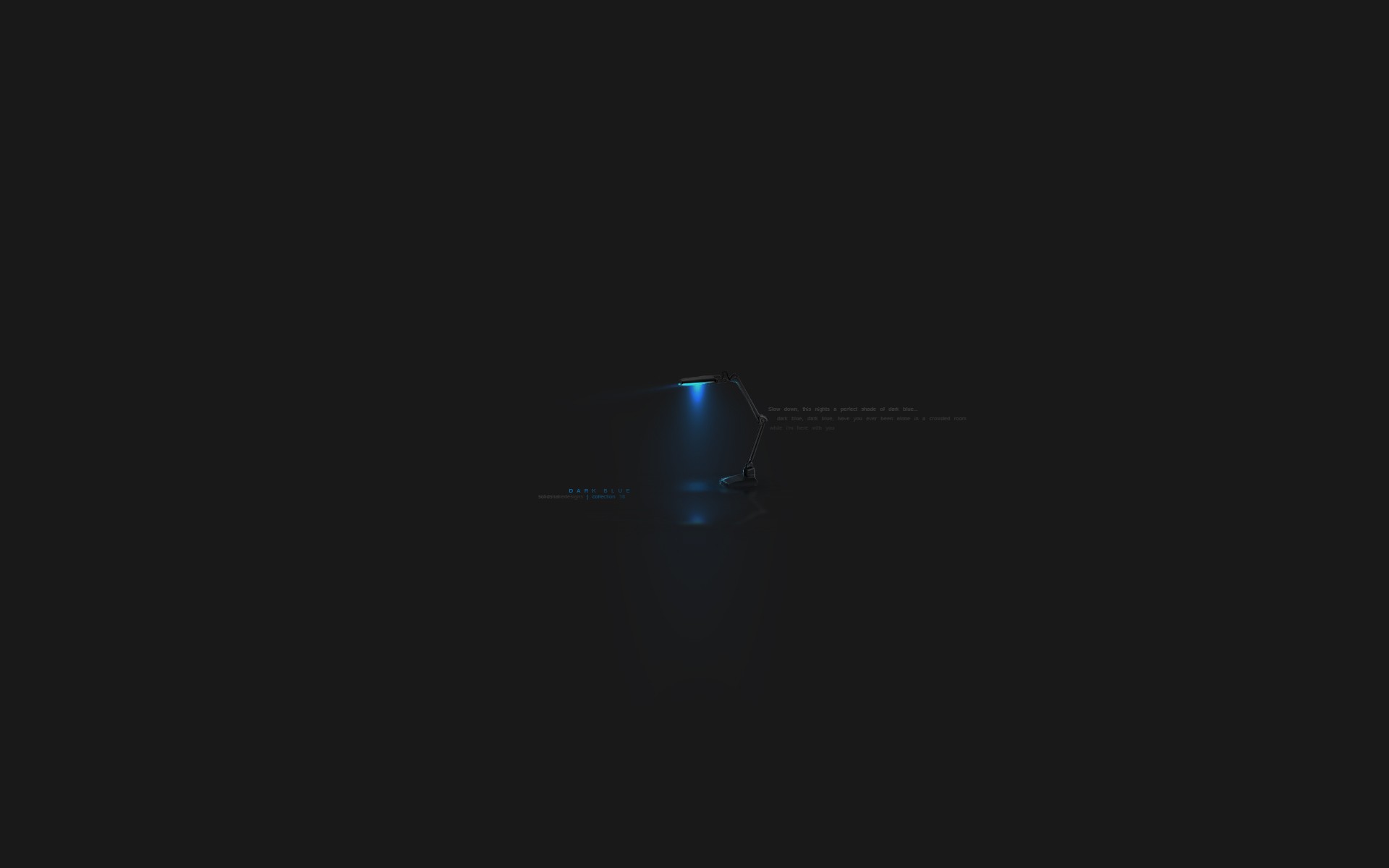dark room with lamp