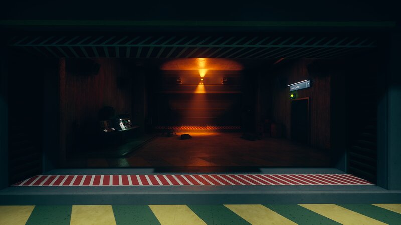 Dark Room with Orange Light