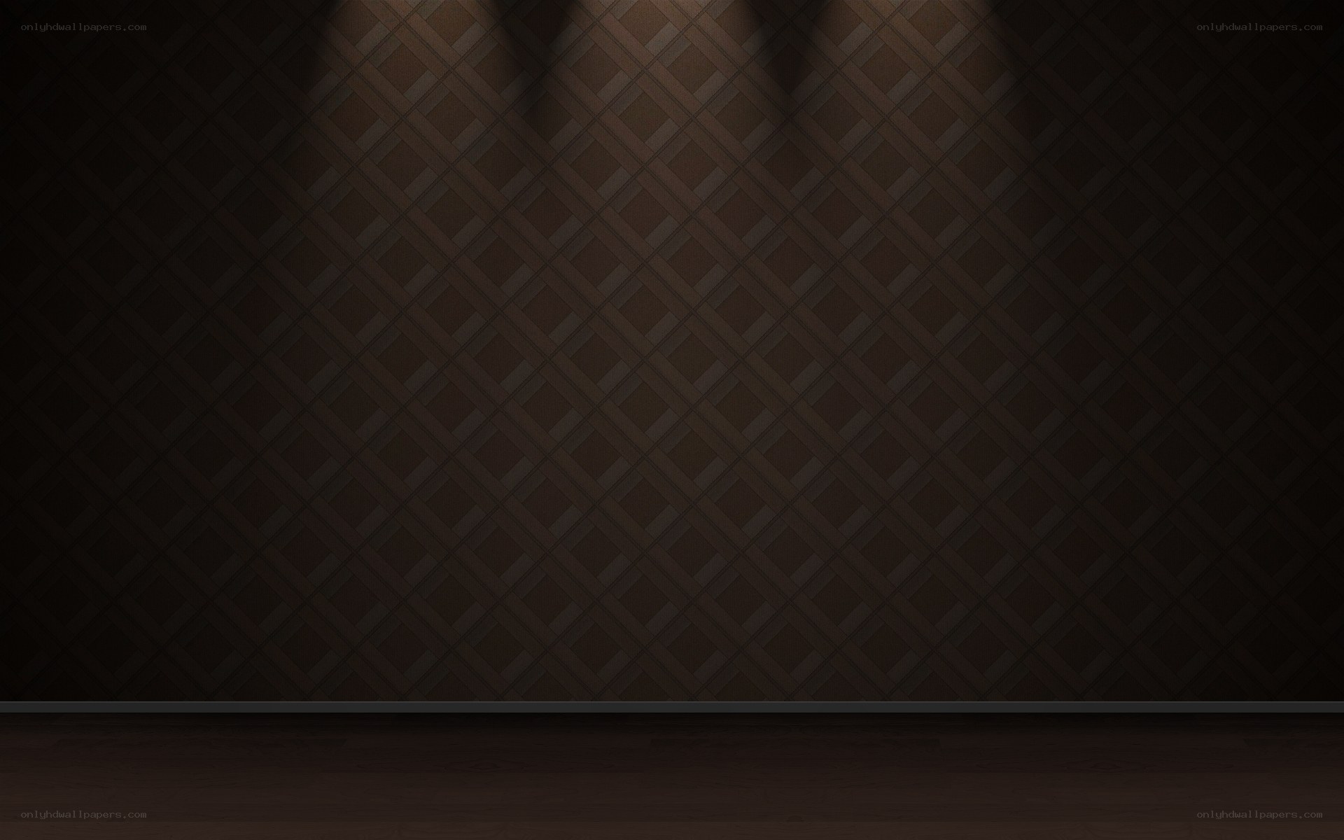 dark room with patterned wall