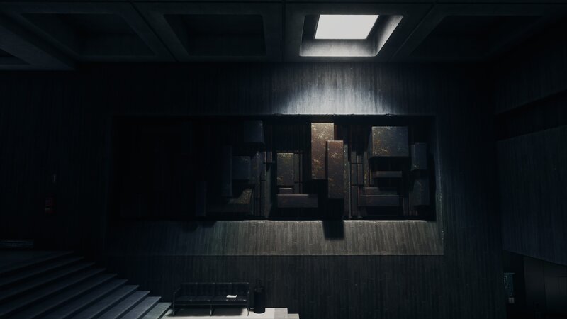 Dark Room with Sculpture