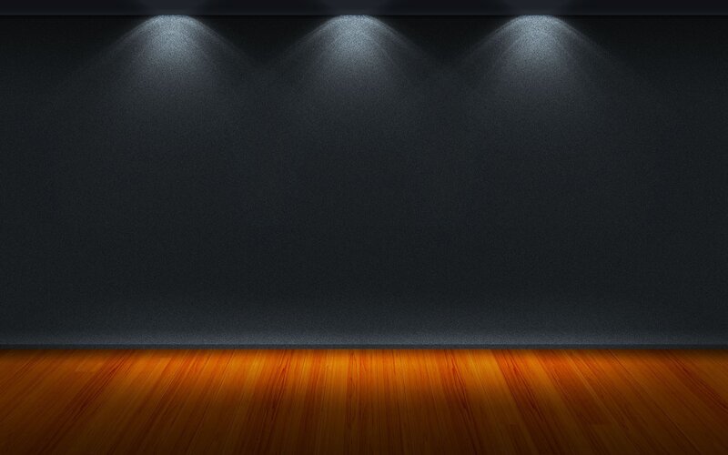 dark room with spotlights
