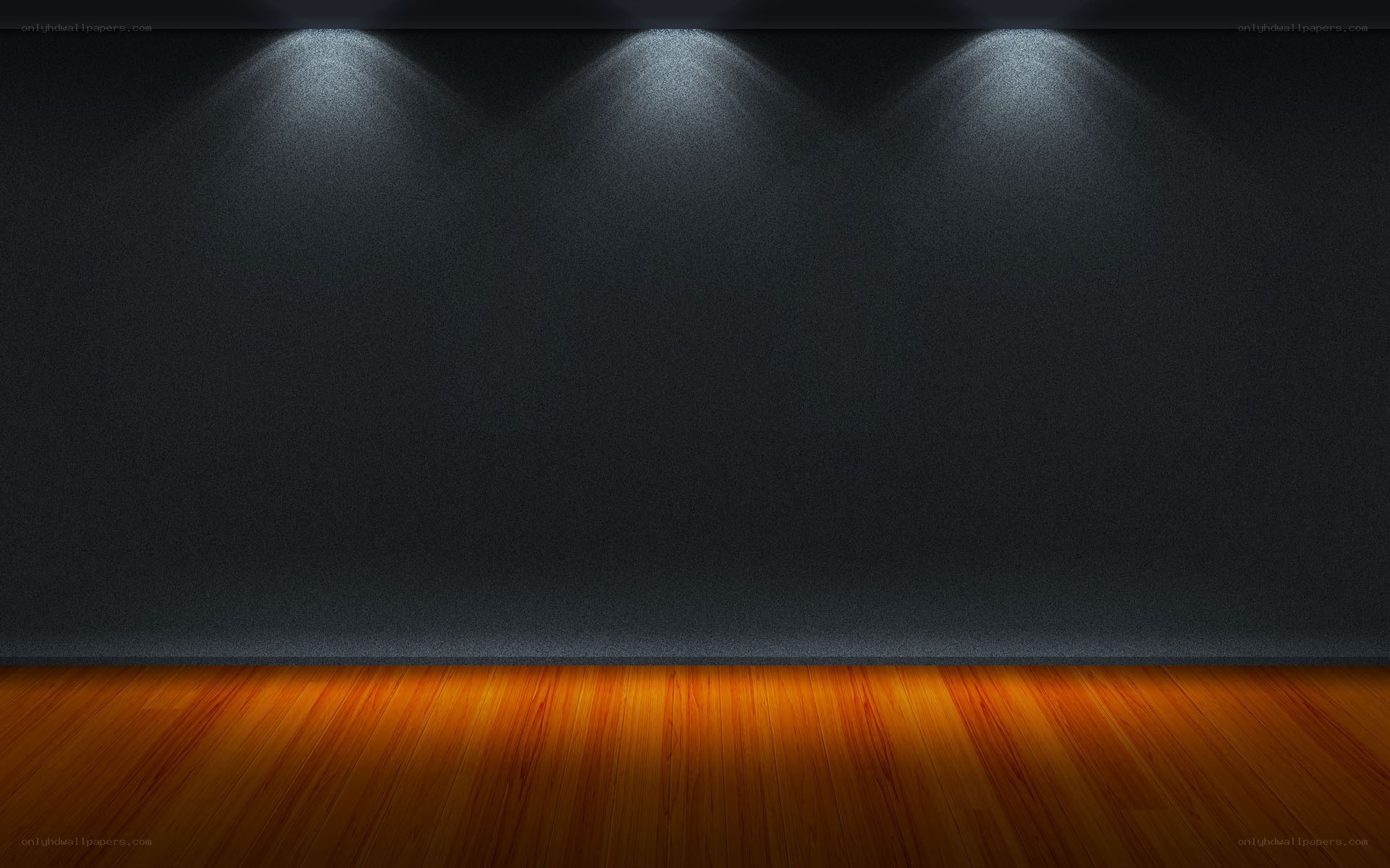 dark room with spotlights