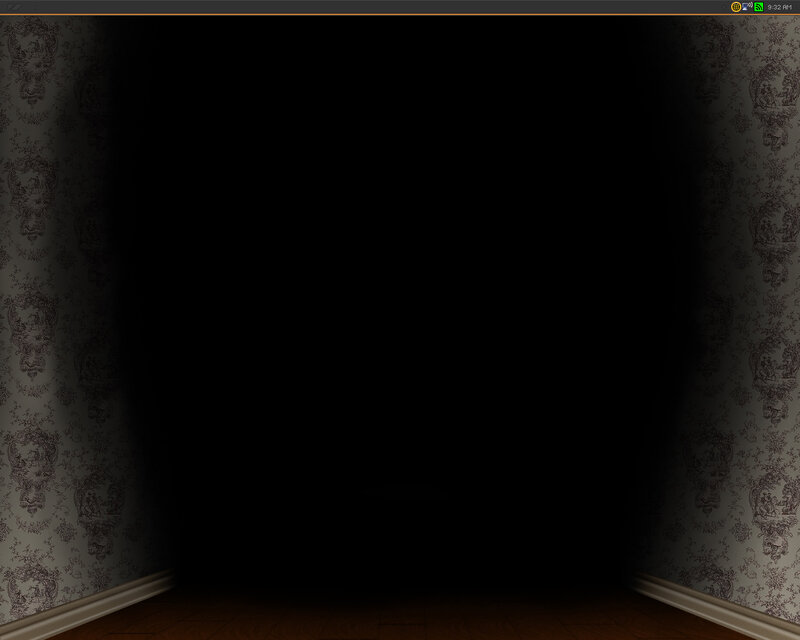dark room with wallpaper