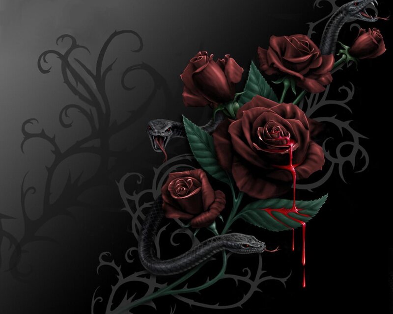 Dark roses and snakes