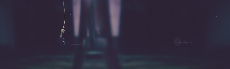 dark scene with hanging object