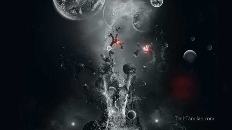 dark sci-fi alien landscape