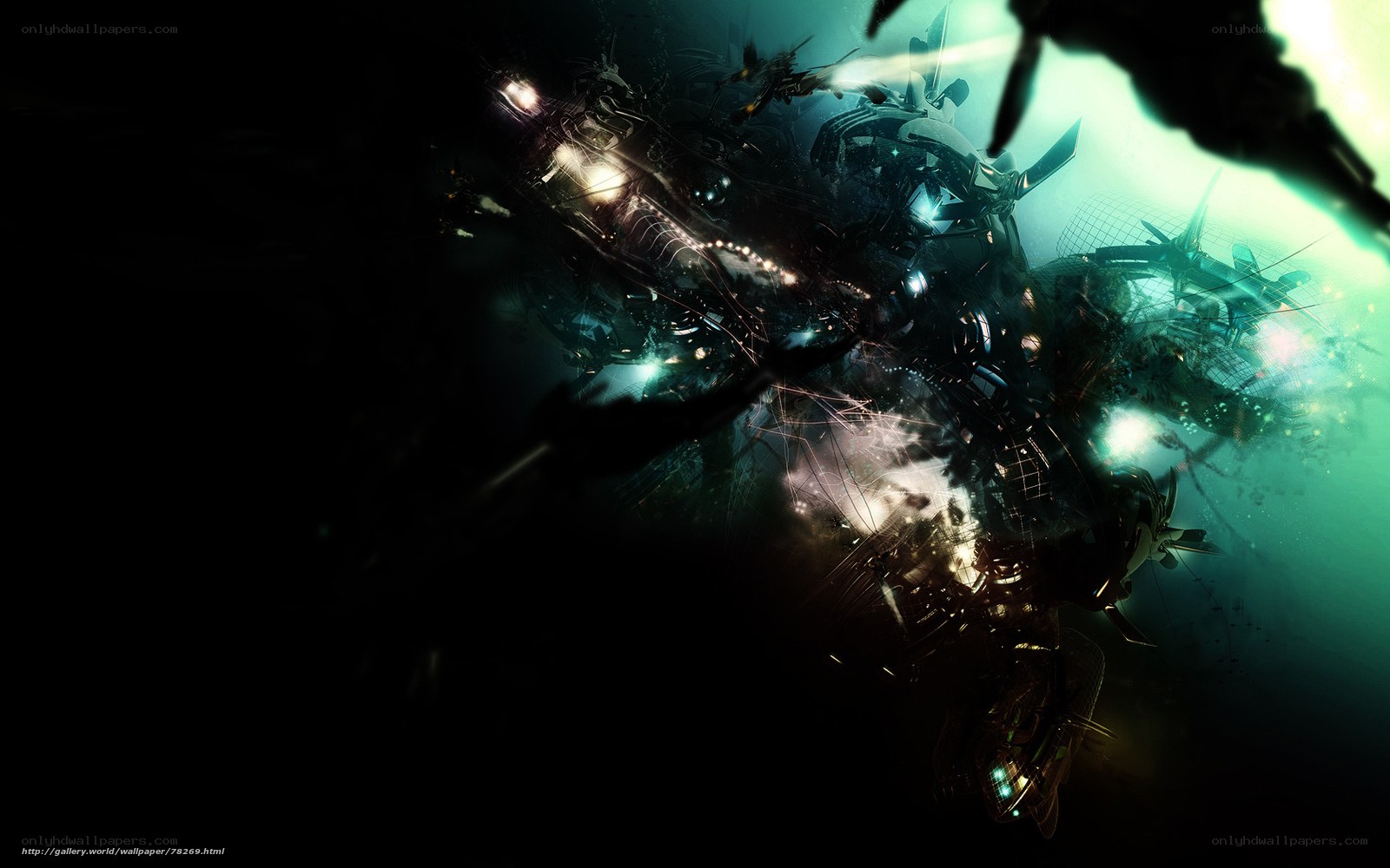 dark sci-fi battle scene