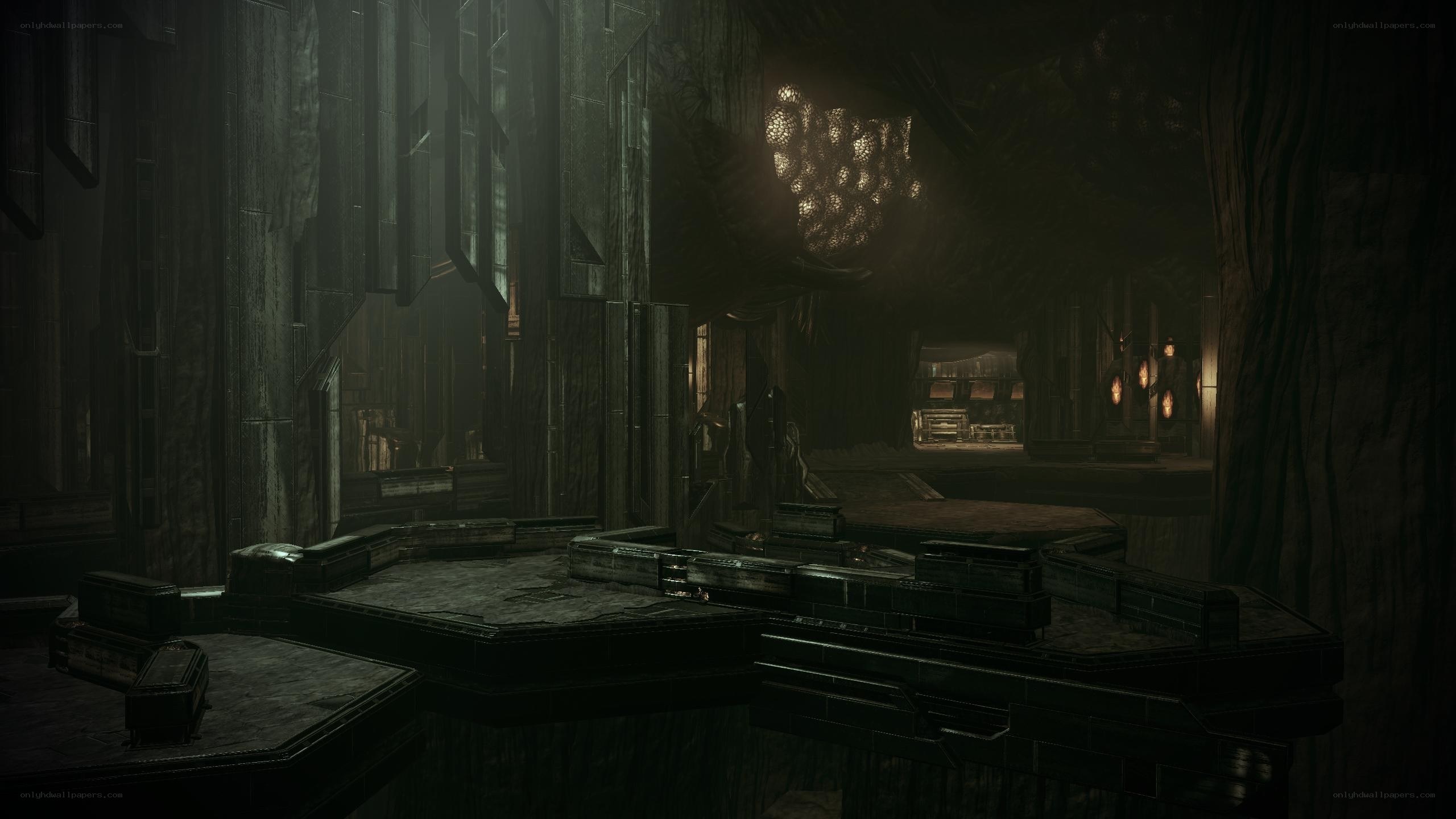 dark sci-fi corridor