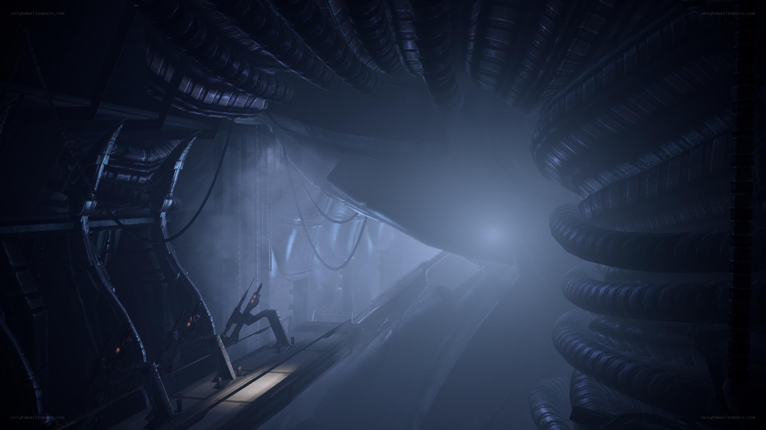 dark sci-fi corridor