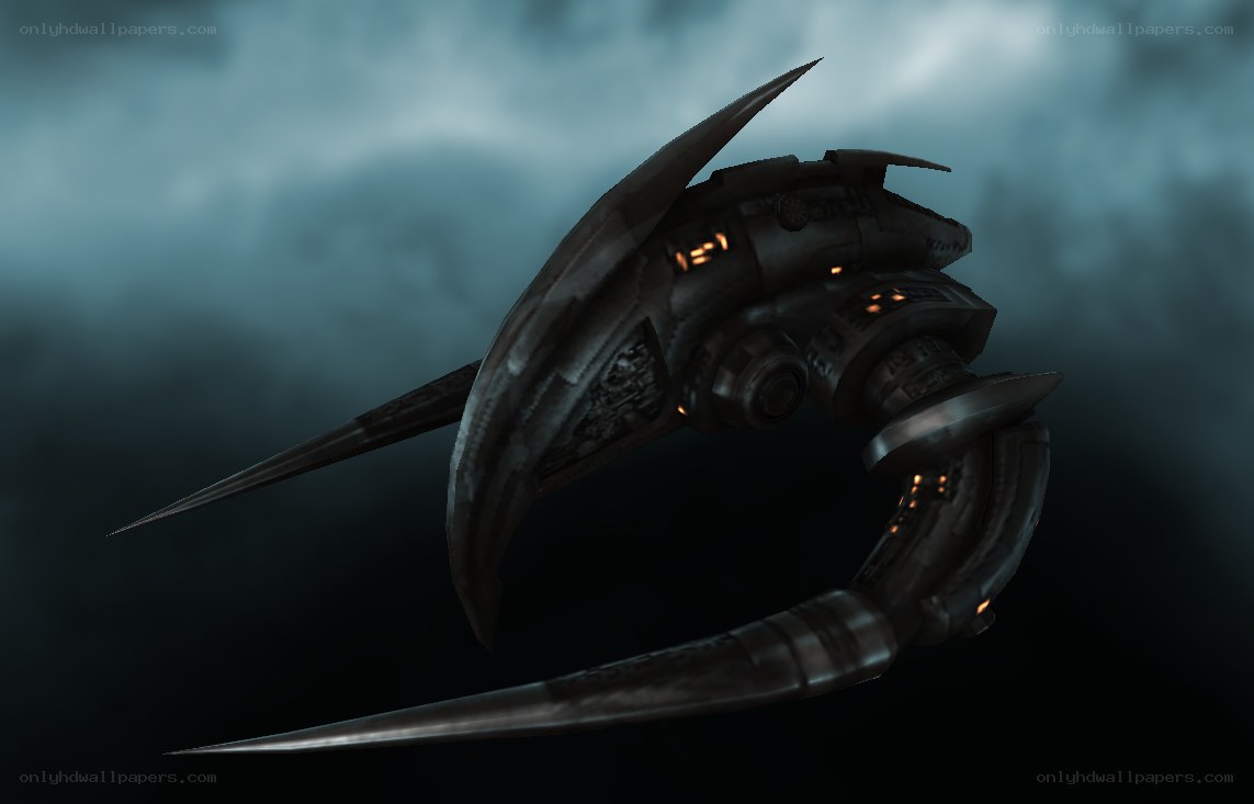 dark sci-fi spacecraft