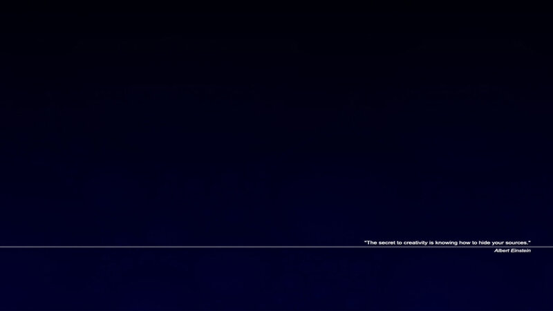 dark screen with quote