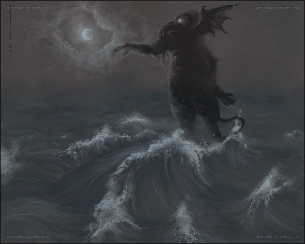 Dark sea monster rises
