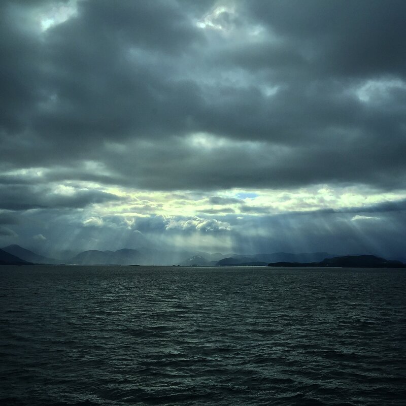 Dark Sea under Stormy Sky — Gray, Dramatic