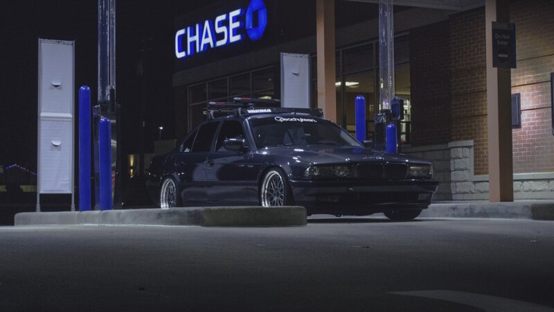 Dark Sedan at Night — Black