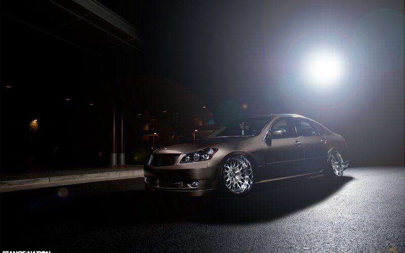 dark sedan at night