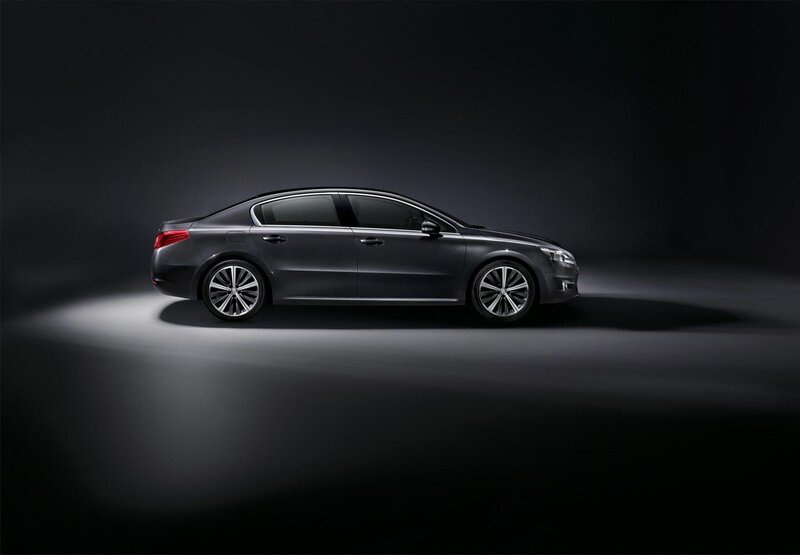 dark sedan in studio