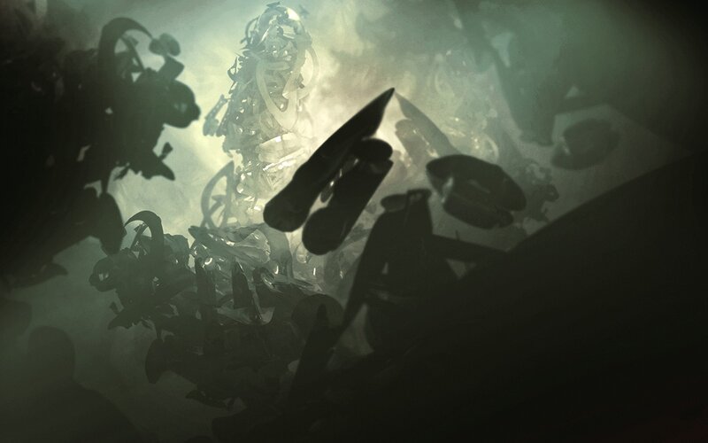 dark silhouette figures