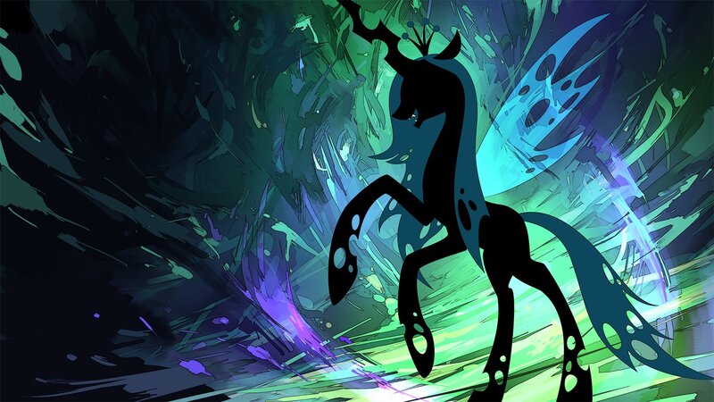 dark silhouette of a pony