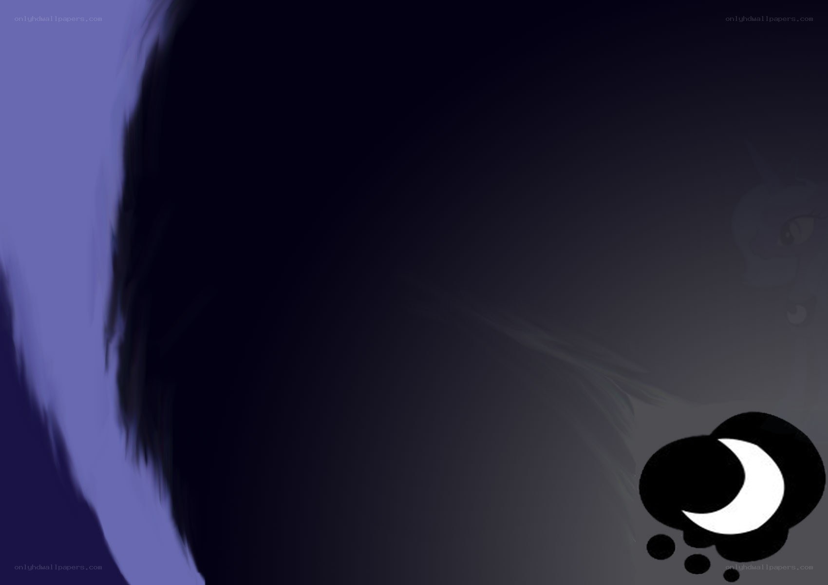 dark silhouette with moon symbol