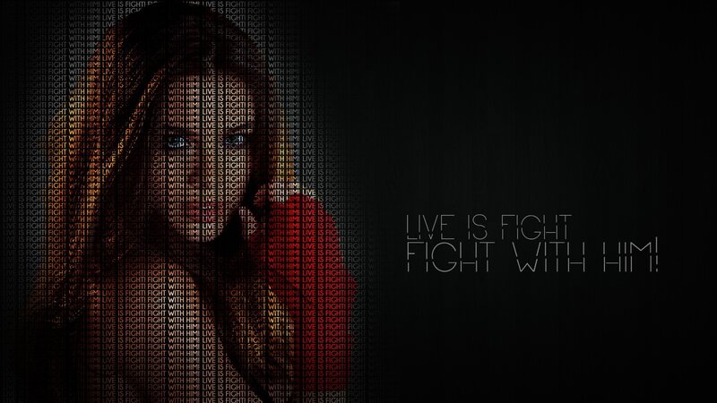 dark silhouette with text