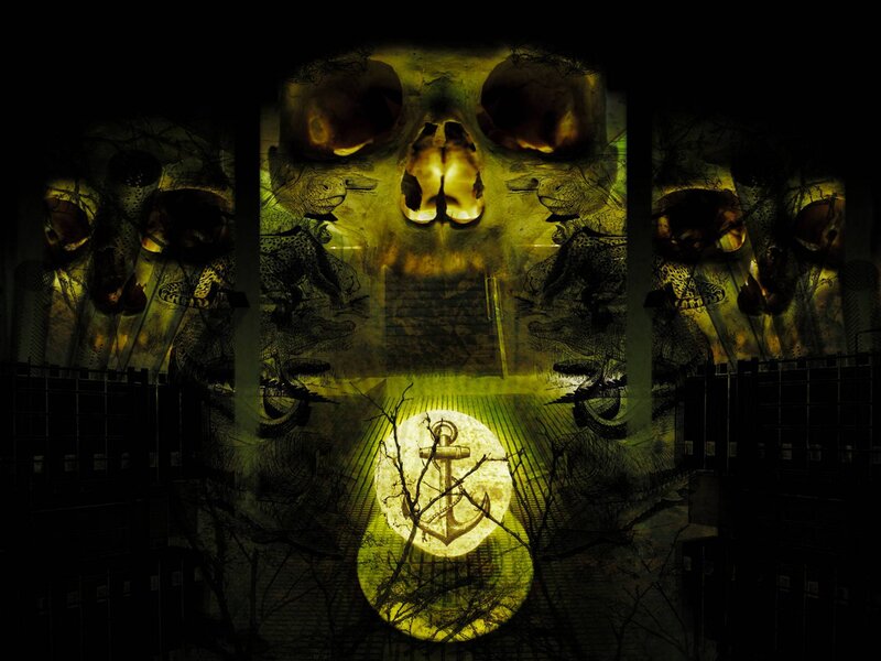 dark skull and anchor artwork