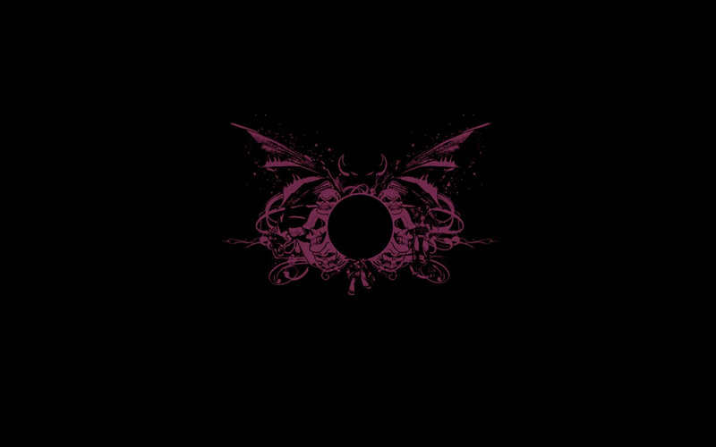 dark skull and wings design