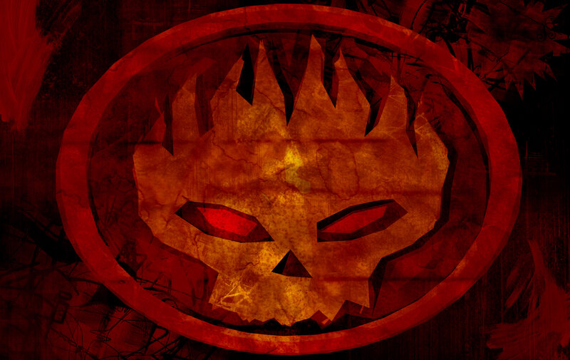 dark skull emblem logo