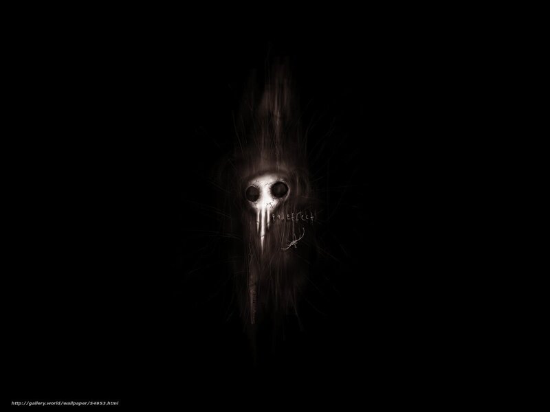 dark skull mask art