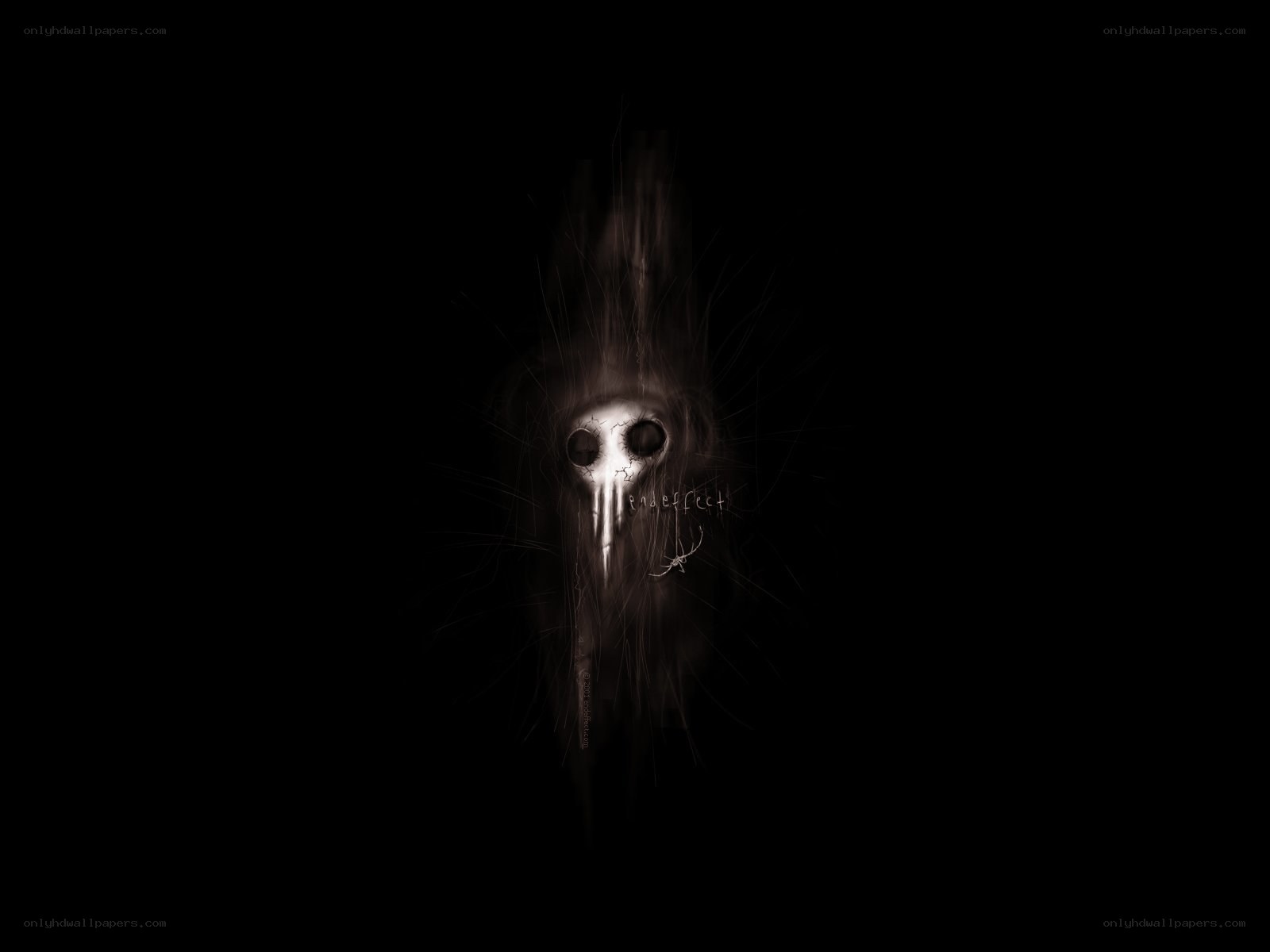 dark skull mask artwork