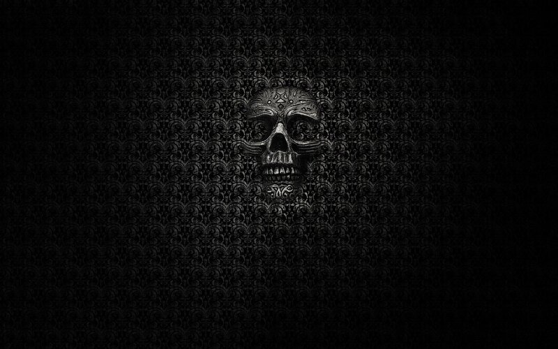 dark skull pattern wallpaper