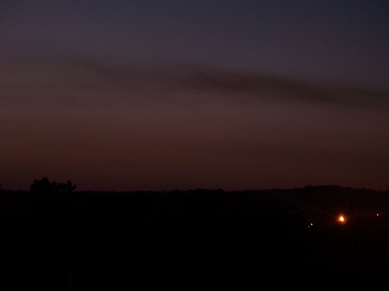 dark sky at dusk