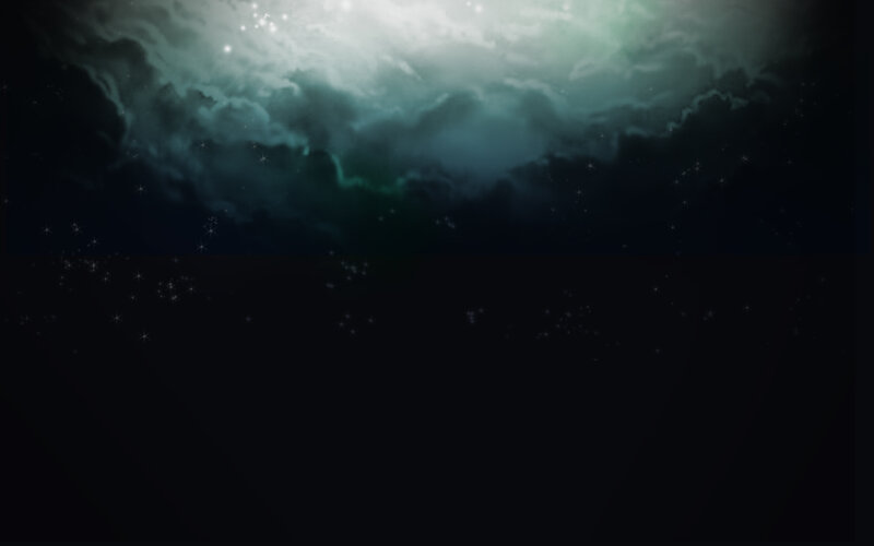 Dark Sky with Clouds — Black