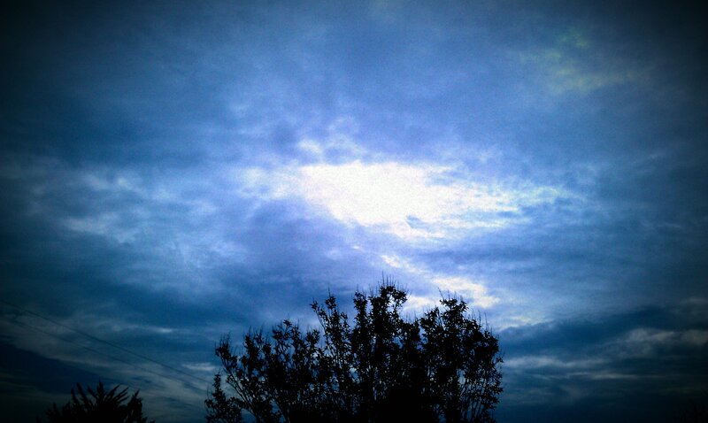dark sky with clouds