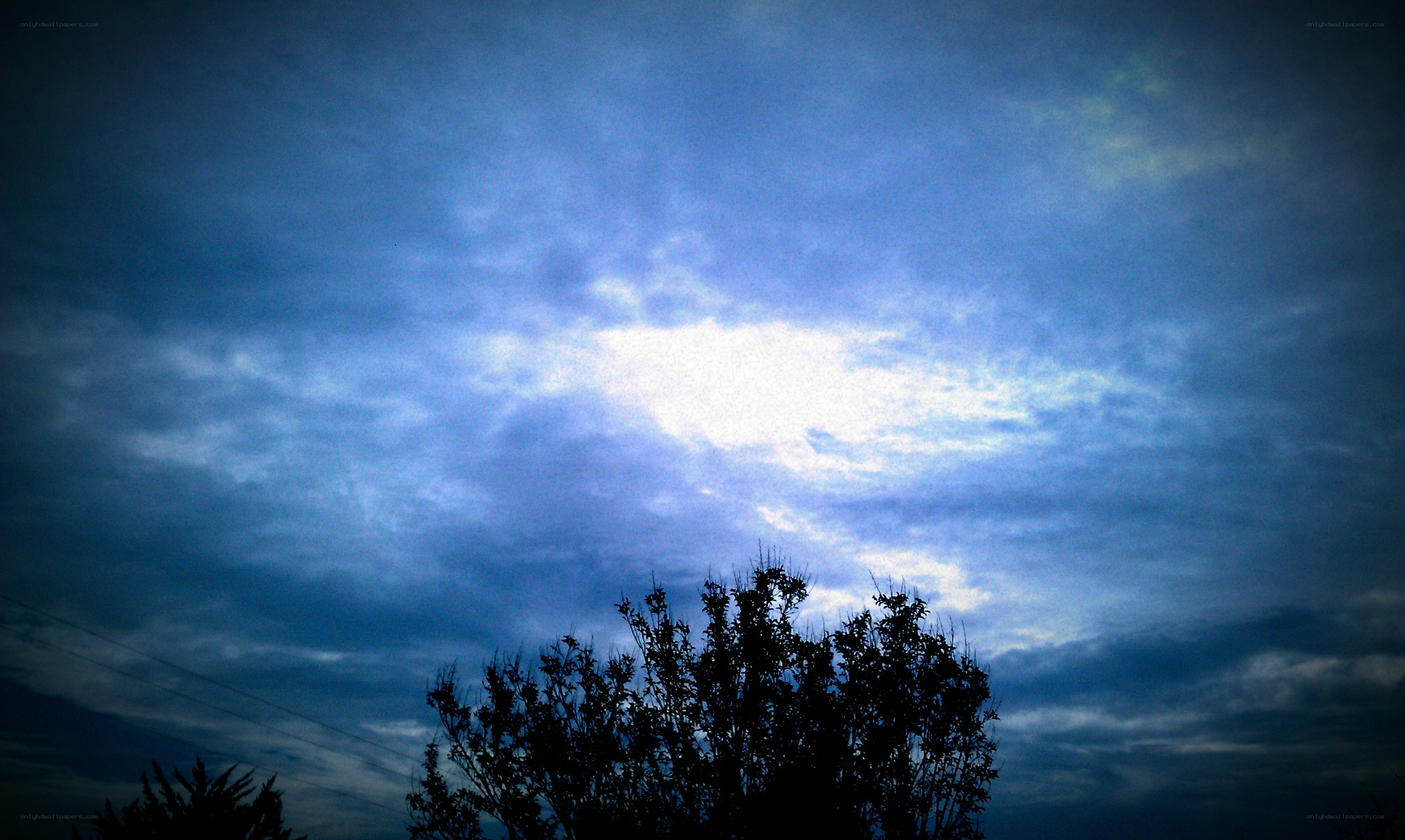 dark sky with clouds