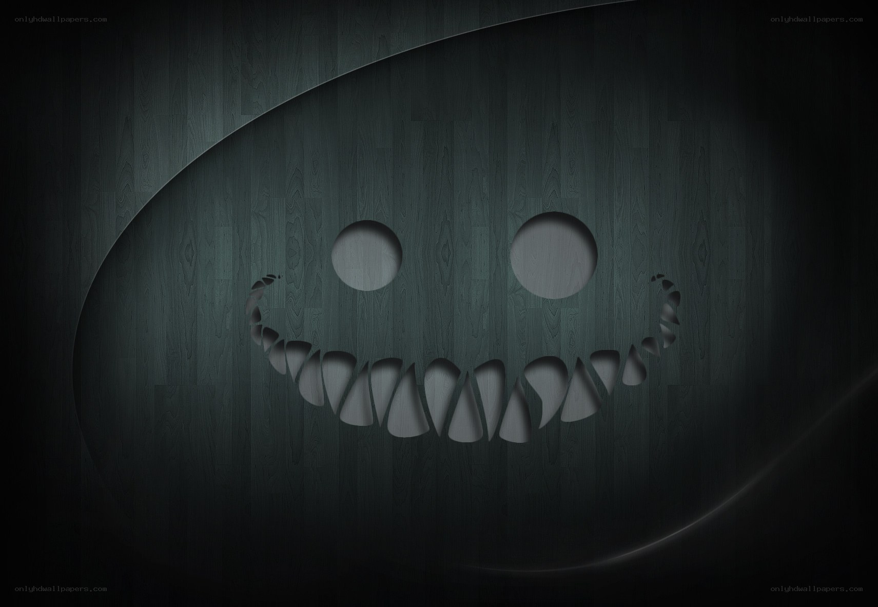 dark smiling face cutout